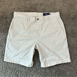 Vineyard Vines Mens Breaker Shorts 36x8 Beige Khaki Golf Active Casual Chino